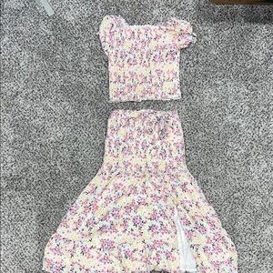 Rare Editions girls 8 Floral Pink Kids Dress Set